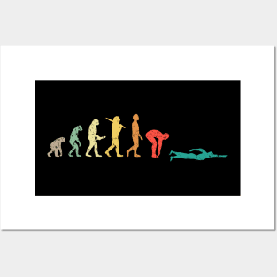 Swimming Evolution Posters and Art